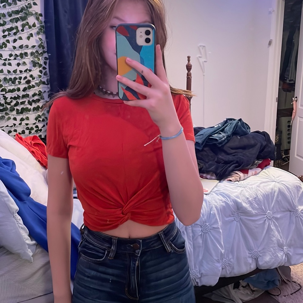 Orange Crop Top